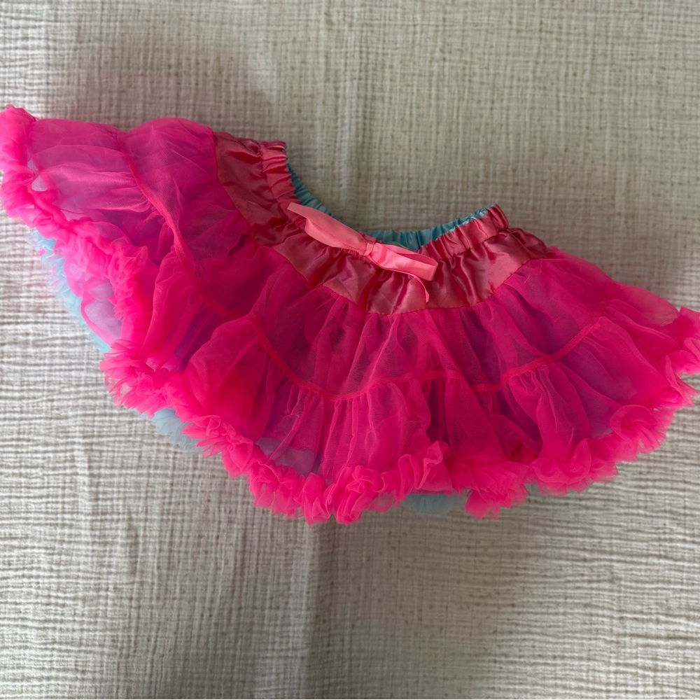 Vibrant Pink Tutu Skirt with Satin Bow